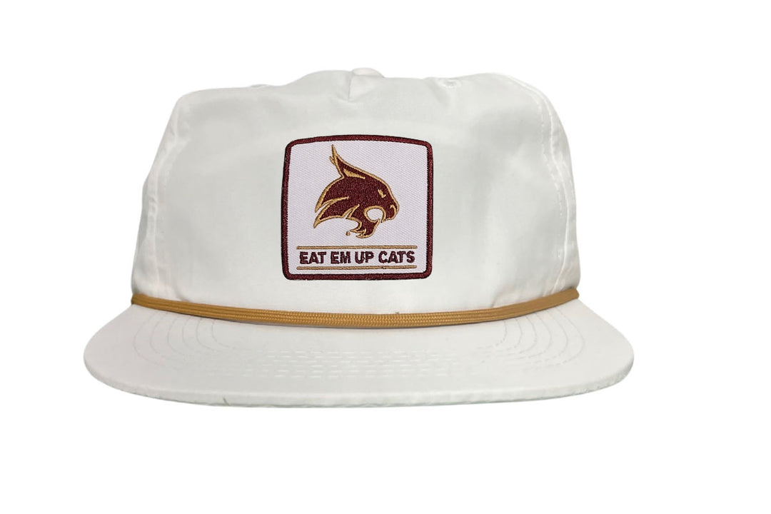 Texas State / Square Supercat Eat Em Up Cats / Curved Bill Trucker TXST010 - 093