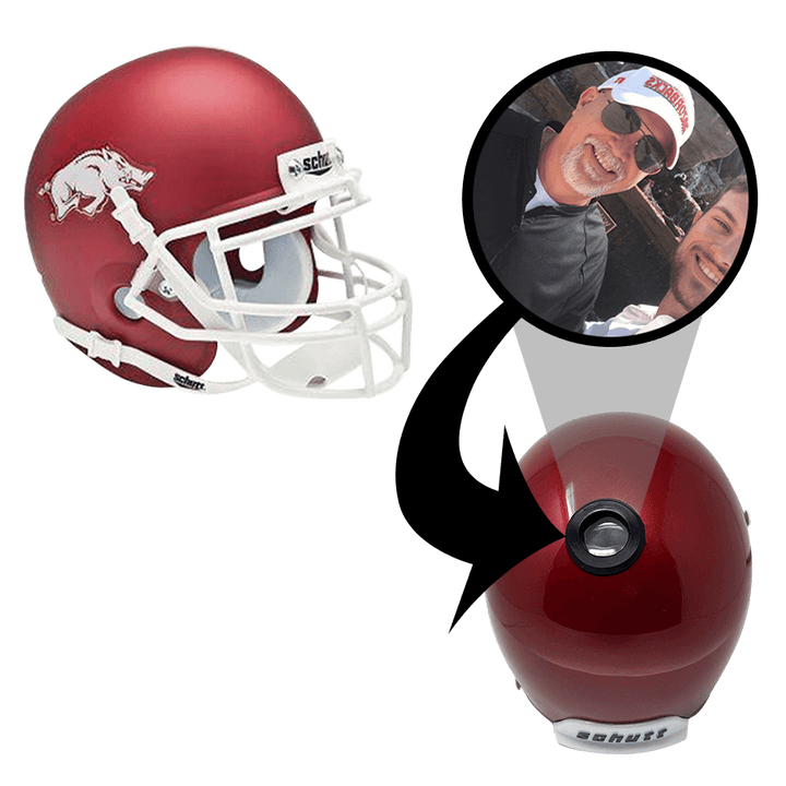 Arkansas Razorbacks College Football Collectible Mini Helmet - Picture Inside - FANZ Collectibles