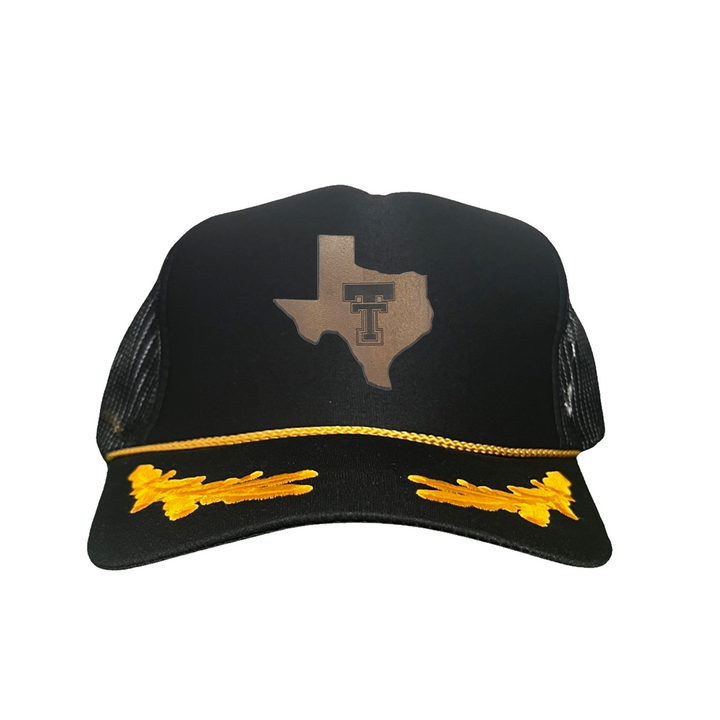 Texas Tech State of Texas Double TT Leather Patch / Hats / TXTECH030 / SB