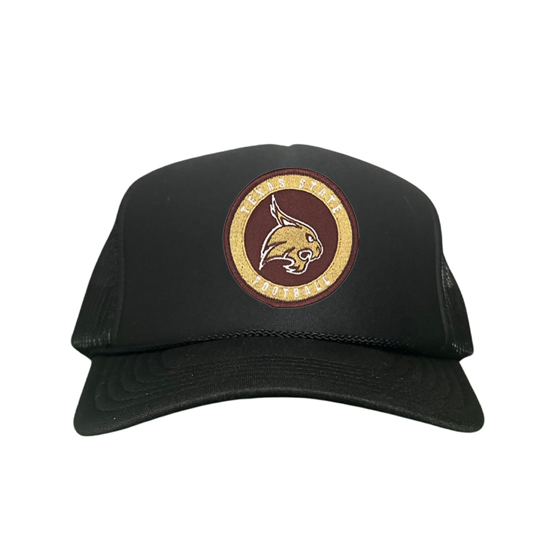 Texas State Football Supercat Circle Patch / Hats 094 /  TXST016 / MM