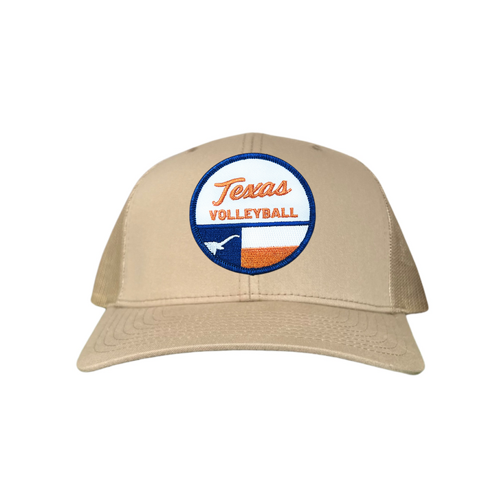 Texas Longhorns Texas Volleyball Flag Circle Patch / Hats / 031 / UT9199 / MM