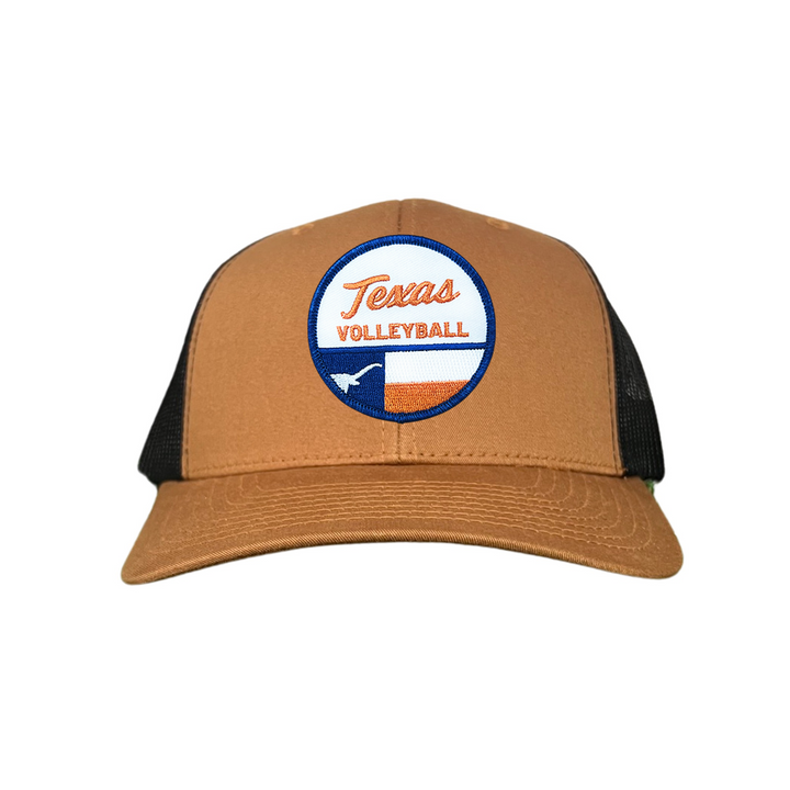 Texas Longhorns Texas Volleyball Flag Circle Patch / Hats / 031 / UT9199 / MM