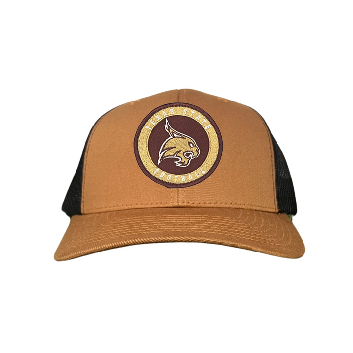 Texas State Football Supercat Circle Patch / Hats 094 /  TXST016 / MM