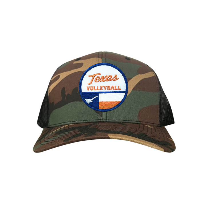 Texas Longhorns Texas Volleyball Flag Circle Patch / Hats / 031 / UT9199 / MM