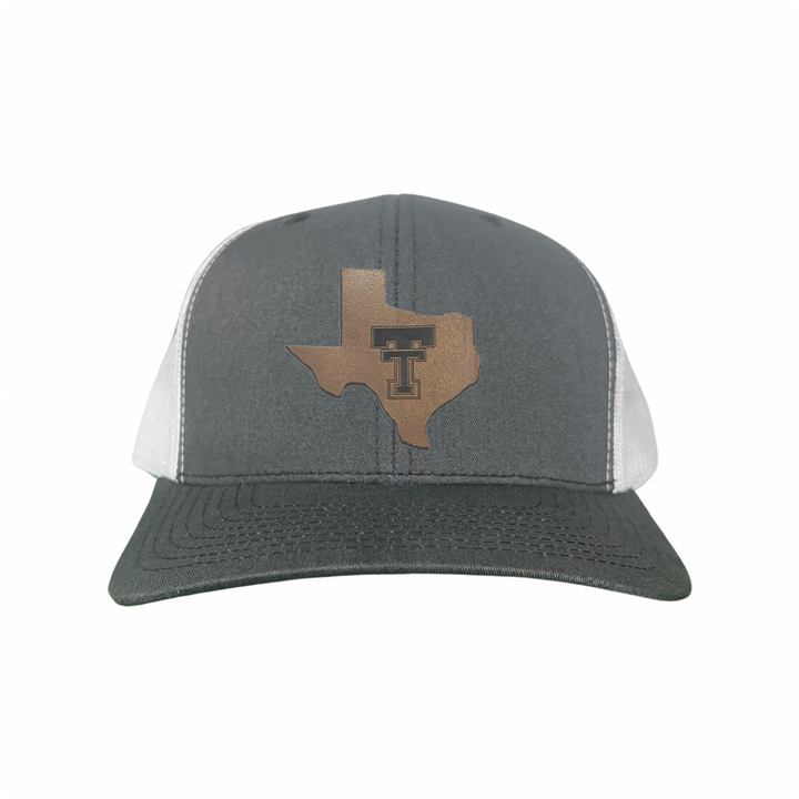 Texas Tech State of Texas Double TT Leather Patch / Hats / TXTECH030 / SB