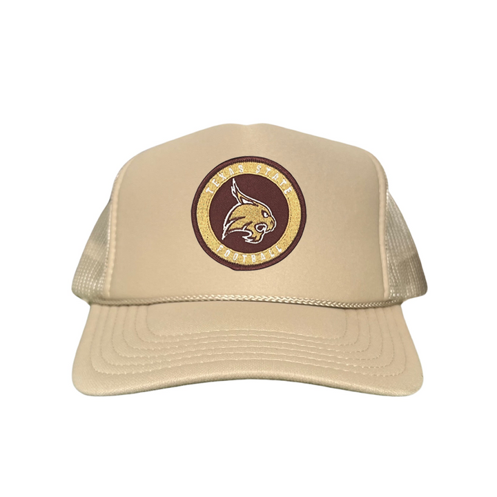 Texas State Football Supercat Circle Patch / Hats 094 /  TXST016 / MM