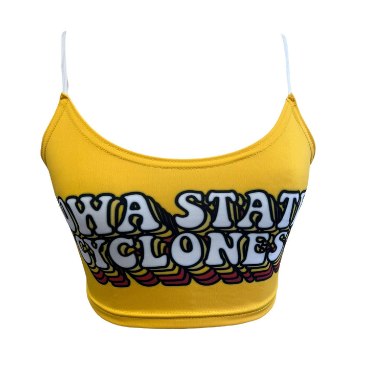 Iowa State Yellow Retro Spaghetti Tank