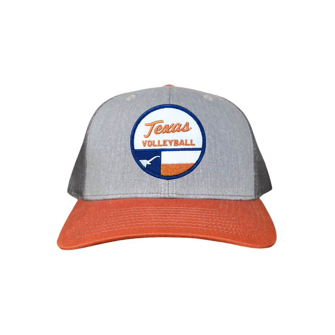 Texas Longhorns Texas Volleyball Flag Circle Patch / Hats / 031 / UT9199 / MM
