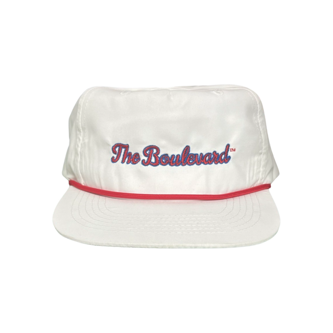 SMU The Boulevard White with Red Rope Hat Embroidered / SMU1055 / MM