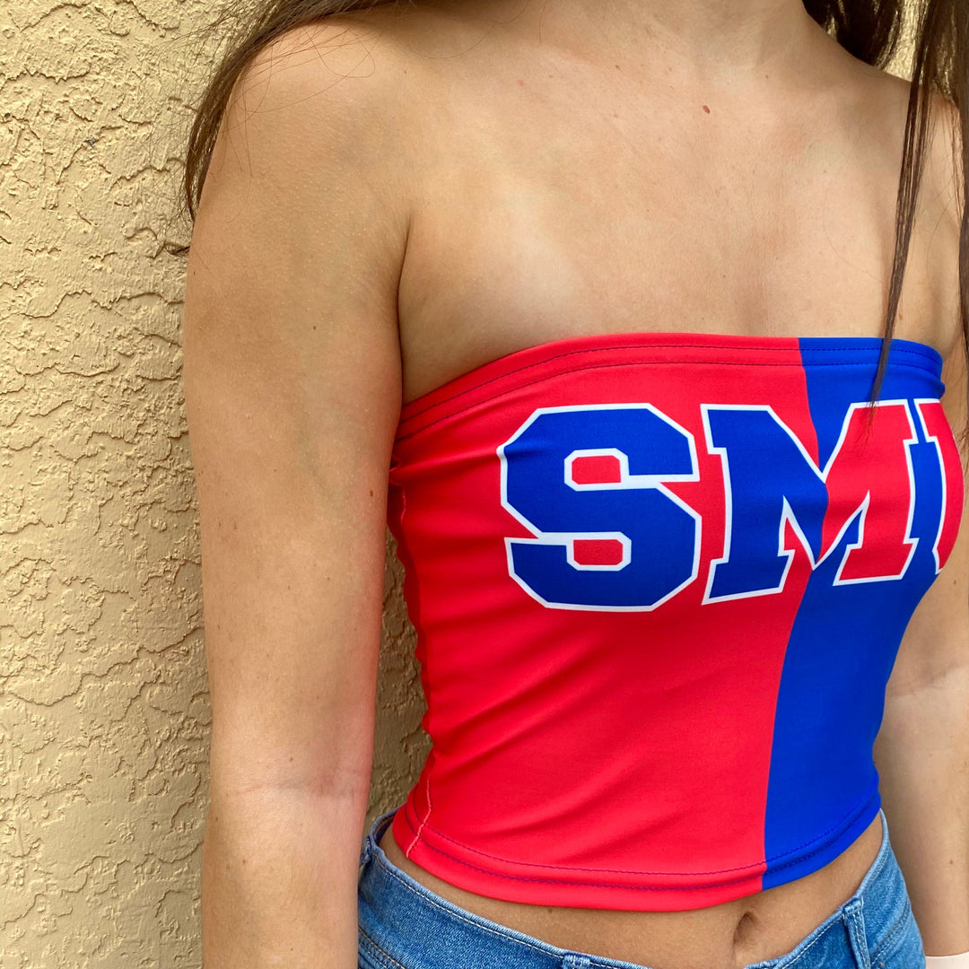 SMU Mustangs Two Tone Tube Top