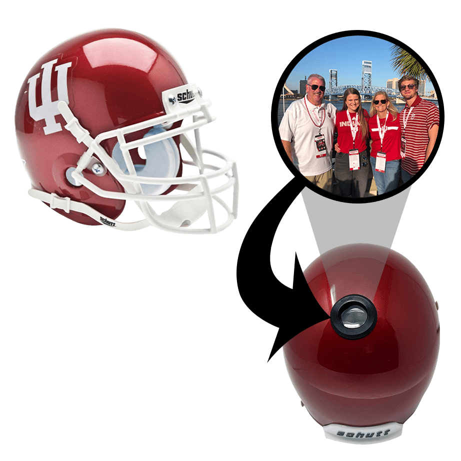 Indiana Hoosiers College Football Collectible Mini Helmet - Picture Inside - FANZ Collectibles