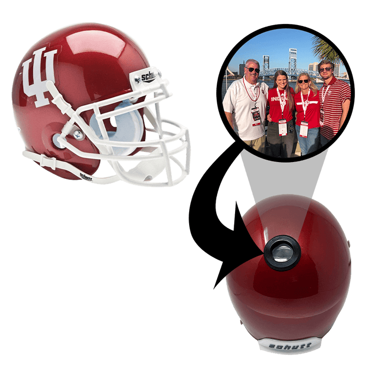 Indiana Hoosiers College Football Collectible Mini Helmet - Picture Inside - FANZ Collectibles