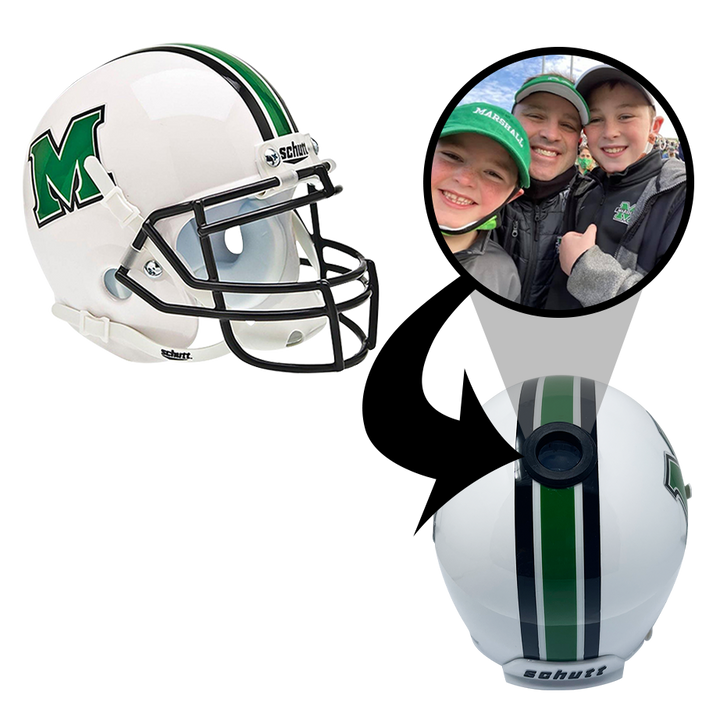 Marshall Thundering Herd College Football Collectible Mini Helmet - Picture Inside - FANZ Collectibles