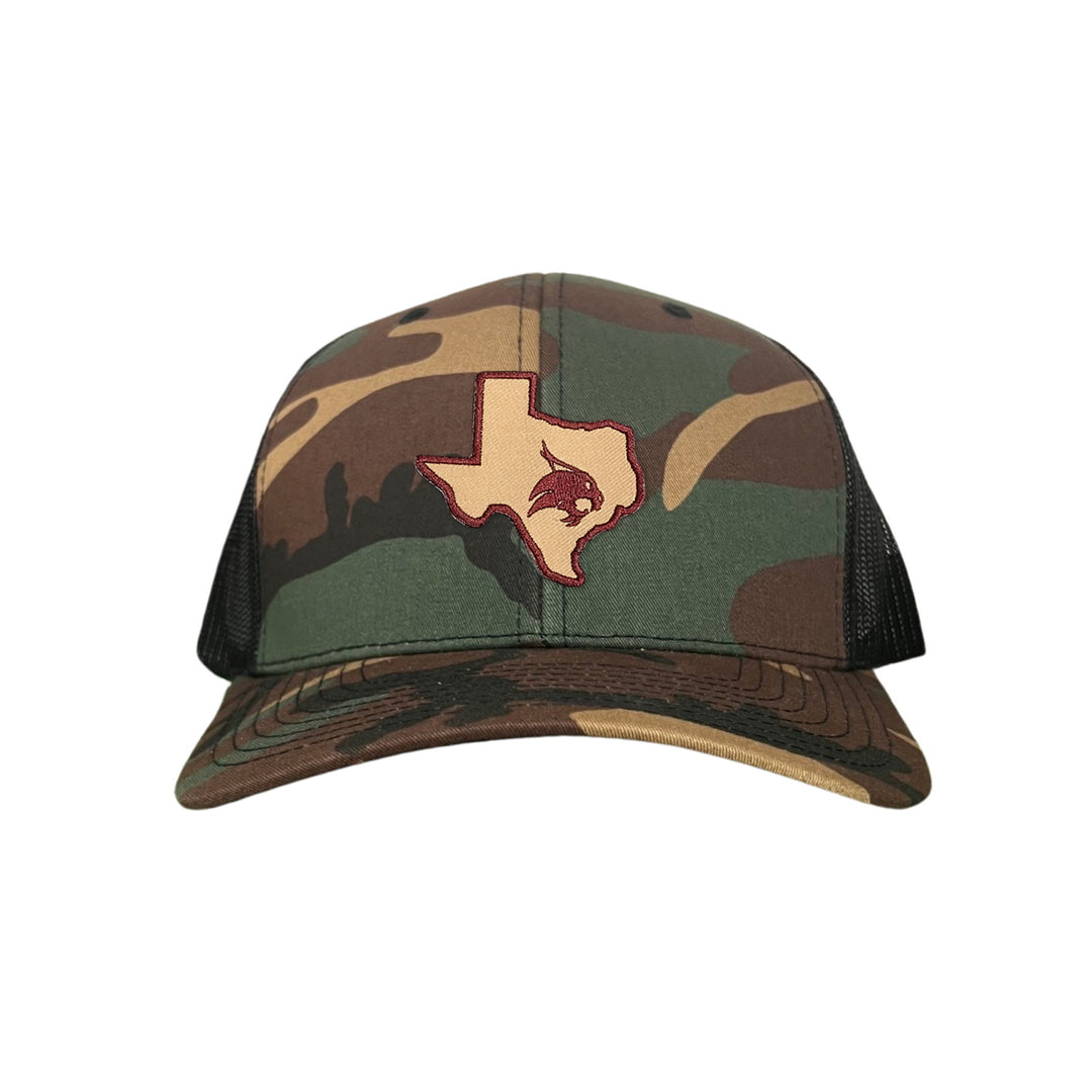 Texas State / State of Texas Supercat / Curved Bill Mesh Snapback / TXST004 / 095