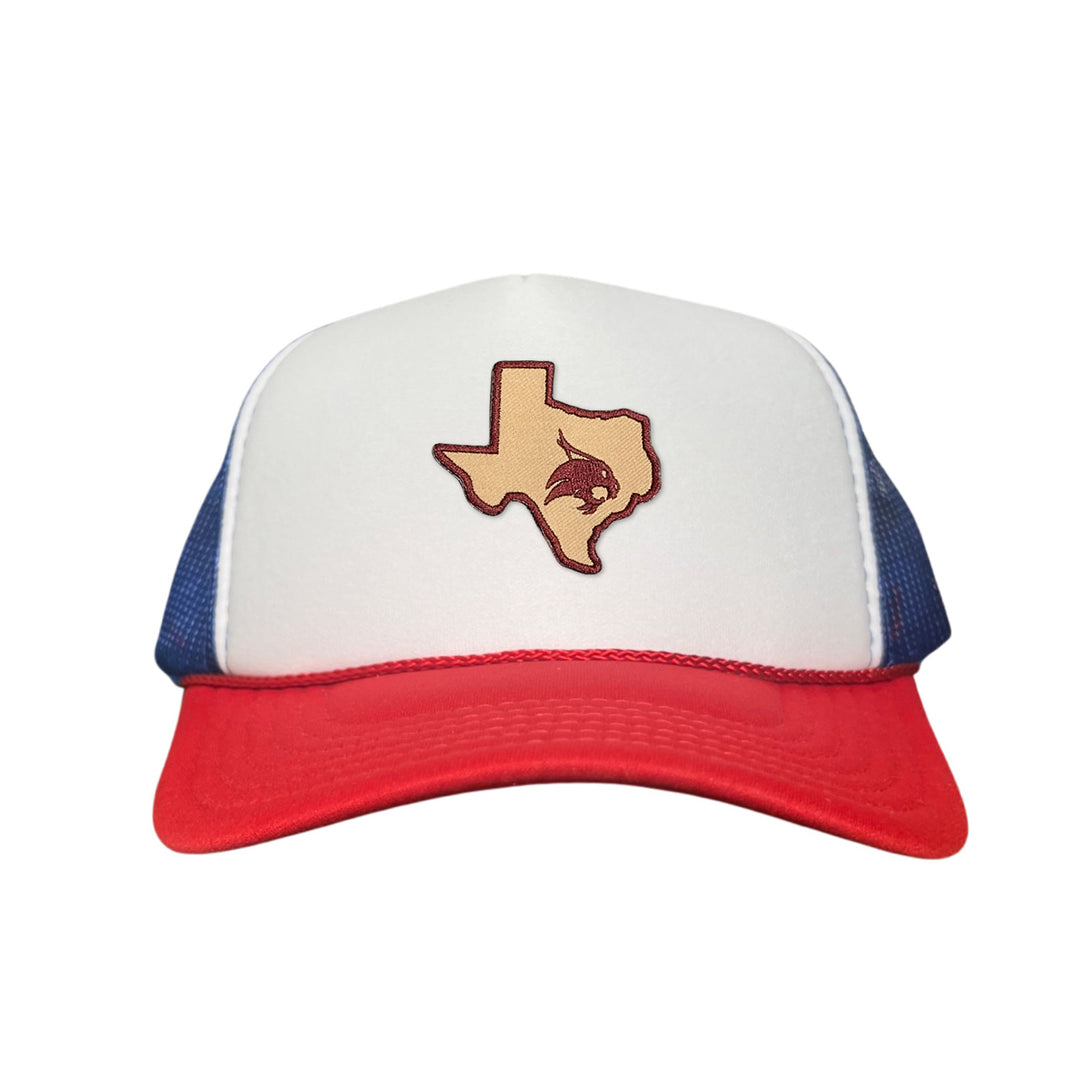 Texas State / State of Texas Supercat / Curved Bill Mesh Snapback / TXST004 / 095