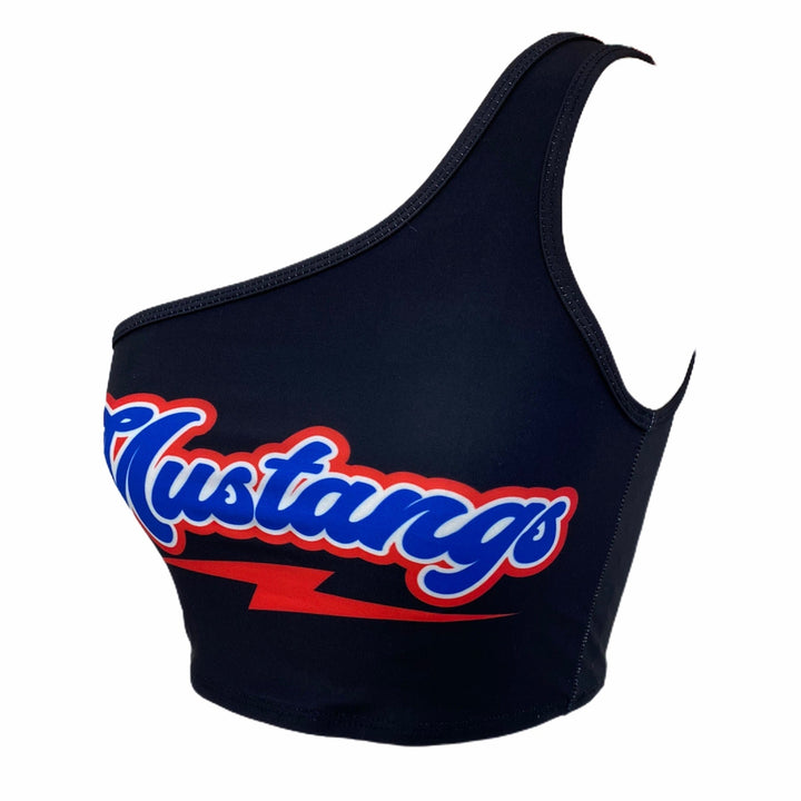 SMU Mustangs Lightning One Shoulder Top
