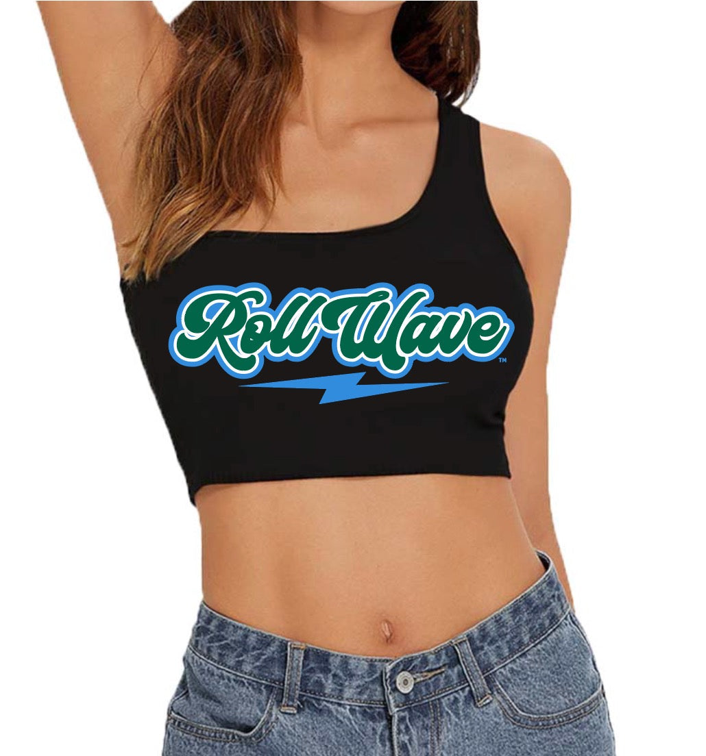 Tulane Lightning One Shoulder Top