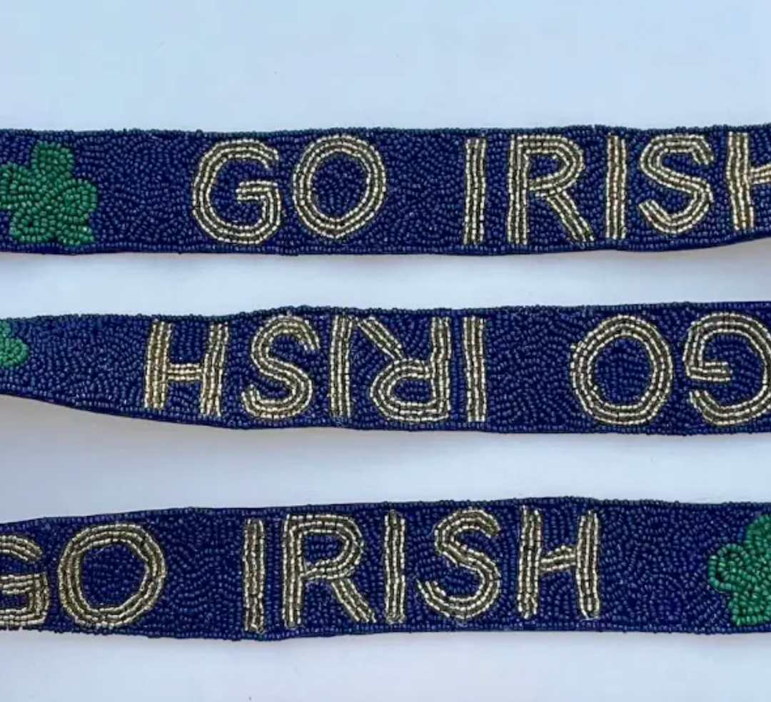 Notre Dame Beaded Purse Strap | Go Irish Beaded Purse Strap