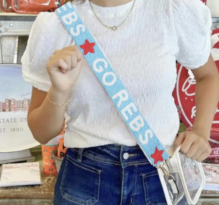 Ole Miss Go Rebs Purse Strap