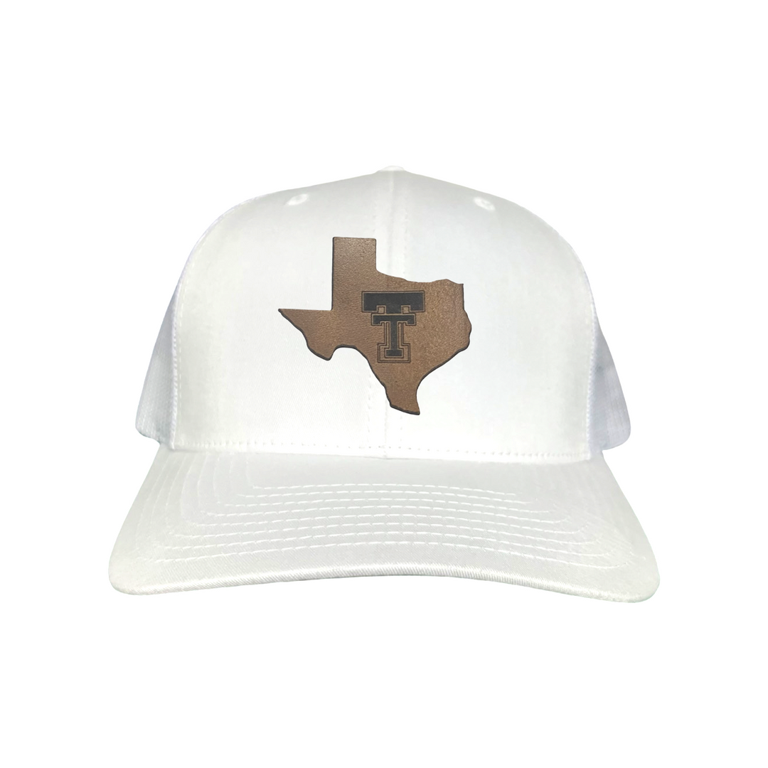 Texas Tech State of Texas Double TT Leather Patch / Hats / TXTECH030 / SB