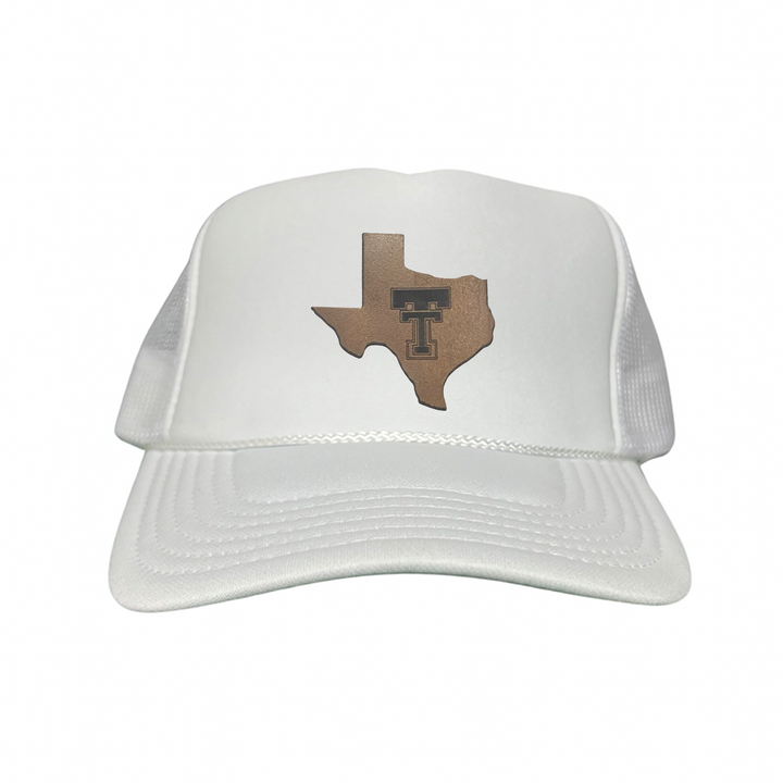 Texas Tech State of Texas Double TT Leather Patch / Hats / TXTECH030 / SB