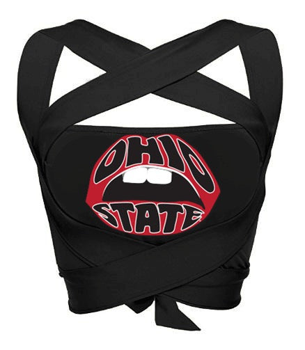 Ohio State OSU Buckeyes Black Multi Way Bandeau Top