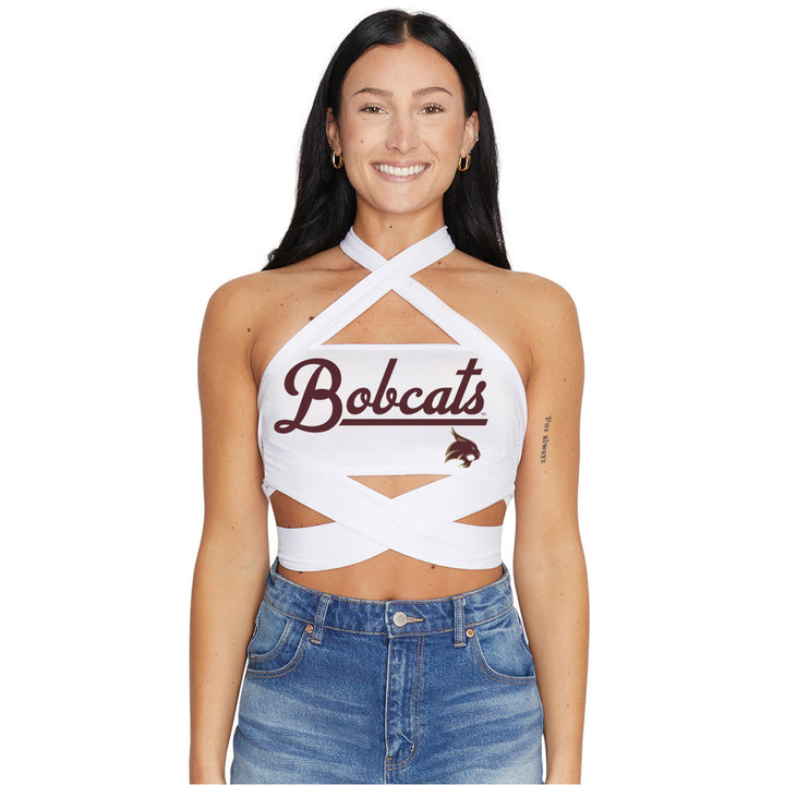Texas State White Multi Way Bandeau Top