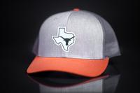 Texas Longhorns Black White Steer Head State Rubber Patch / Hats / 235 / UT9064 / MM