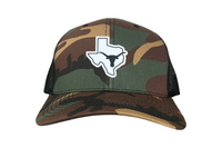 Texas Longhorns Black White Steer Head State Rubber Patch / Hats / 235 / UT9064 / MM