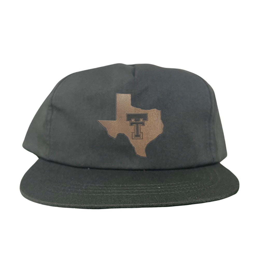 Texas Tech State of Texas Double TT Leather Patch / Hats / TXTECH030 / SB