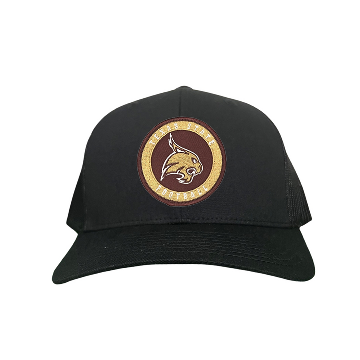 Texas State Football Supercat Circle Patch / Hats 094 /  TXST016 / MM