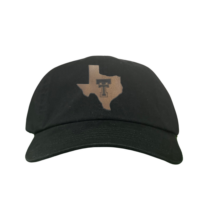 Texas Tech State of Texas Double TT Leather Patch / Hats / TXTECH030 / SB