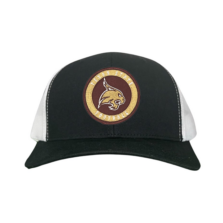 Texas State Football Supercat Circle Patch / Hats 094 /  TXST016 / MM