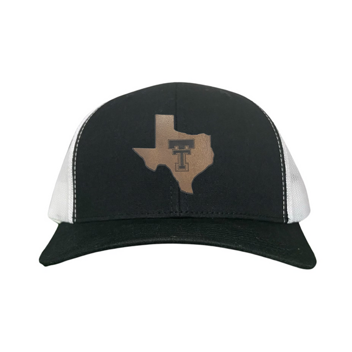 Texas Tech State of Texas Double TT Leather Patch / Hats / TXTECH030 / SB