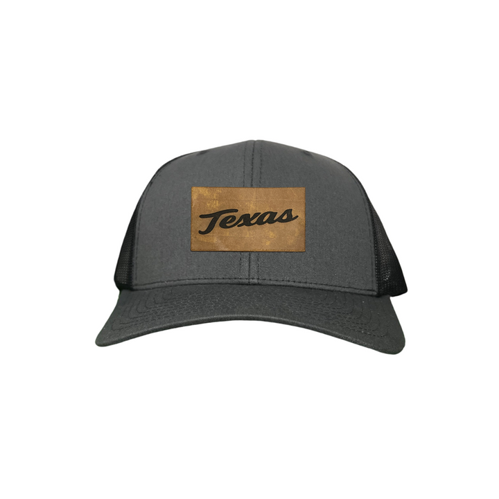 Texas Longhorns Texas Script Leather Rectangle / 238 / Hats / UT9287 / MM