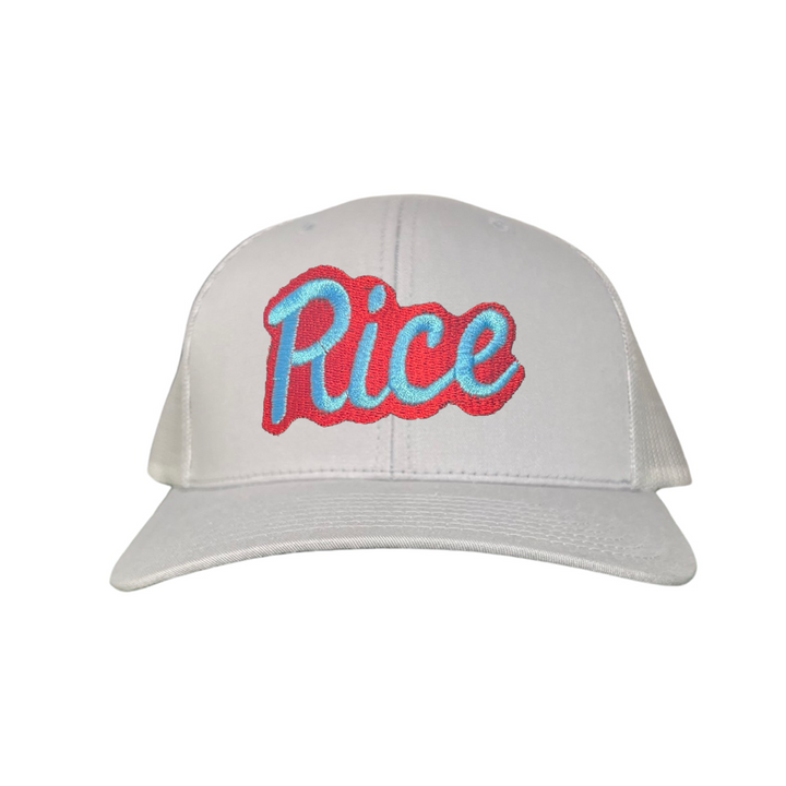 Rice Owls Rice Retro Script Embroidered Hats / Rice0045 / MM