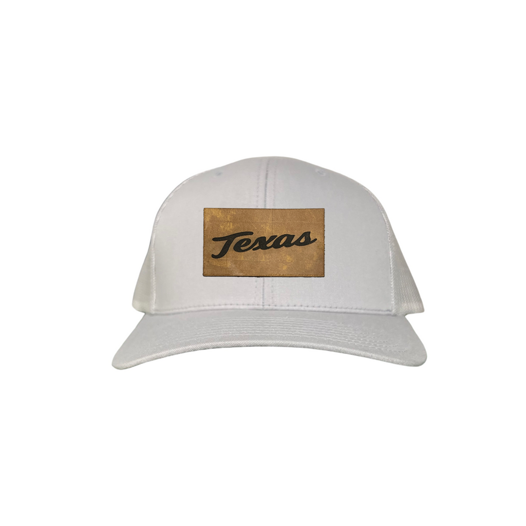 Texas Longhorns Texas Script Leather Rectangle / 238 / Hats / UT9287 / MM