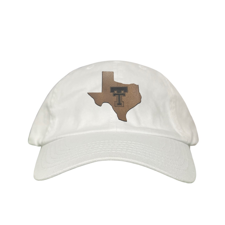 Texas Tech State of Texas Double TT Leather Patch / Hats / TXTECH030 / SB