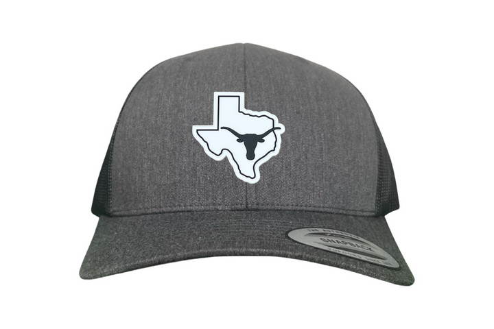 Texas Longhorns Black White Steer Head State Rubber Patch / Hats / 235 / UT9064 / MM