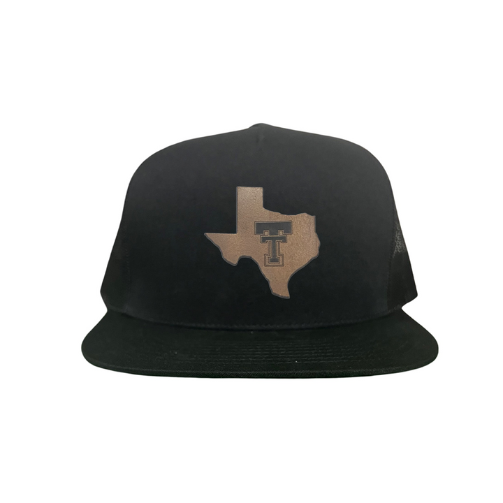 Texas Tech State of Texas Double TT Leather Patch / Hats / TXTECH030 / SB