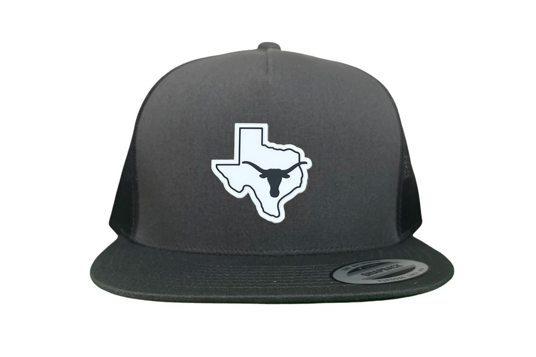 Texas Longhorns Black White Steer Head State Rubber Patch / Hats / 235 / UT9064 / MM