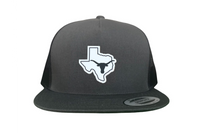 Texas Longhorns Black White Steer Head State Rubber Patch / Hats / 235 / UT9064 / MM