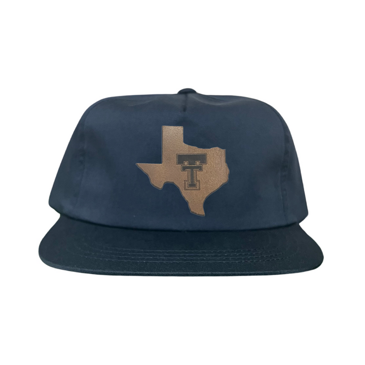 Texas Tech State of Texas Double TT Leather Patch / Hats / TXTECH030 / SB