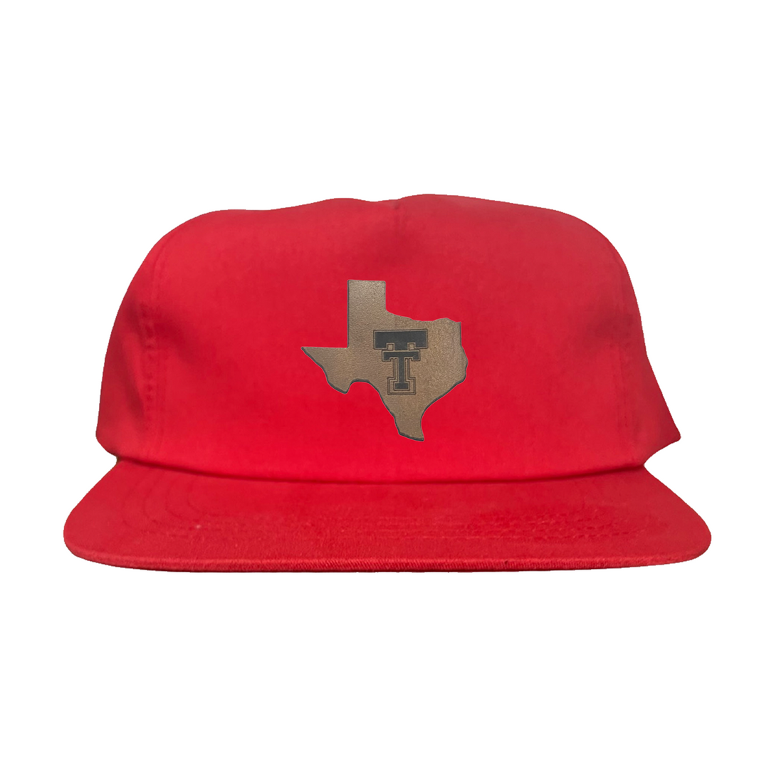 Texas Tech State of Texas Double TT Leather Patch / Hats / TXTECH030 / SB