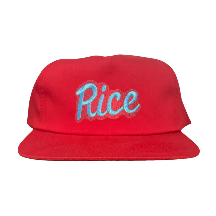 Rice Owls Rice Retro Script Embroidered Hats / Rice0045 / MM