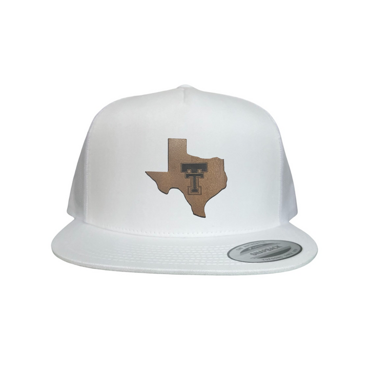 Texas Tech State of Texas Double TT Leather Patch / Hats / TXTECH030 / SB