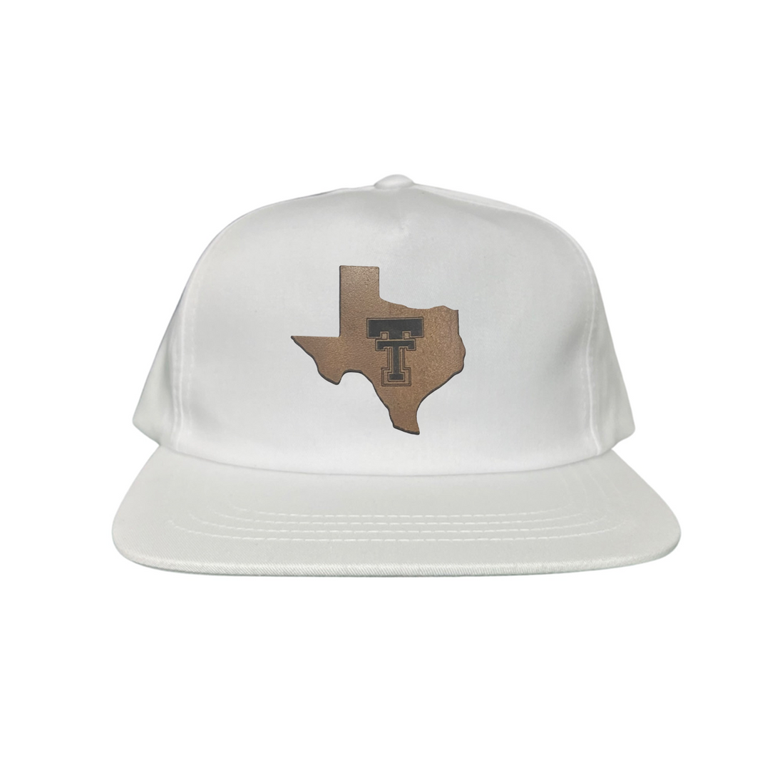 Texas Tech State of Texas Double TT Leather Patch / Hats / TXTECH030 / SB