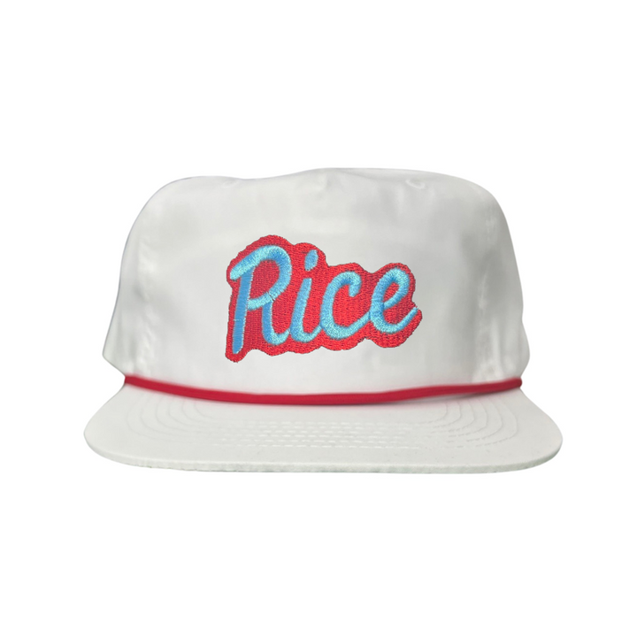 Rice Owls Rice Retro Script Embroidered Hats / Rice0045 / MM