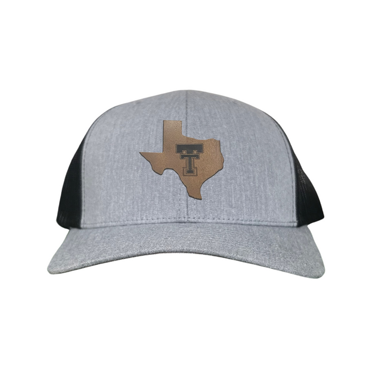 Texas Tech State of Texas Double TT Leather Patch / Hats / TXTECH030 / SB