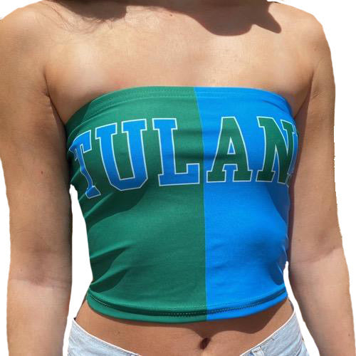Tulane Two Tone Tube Top